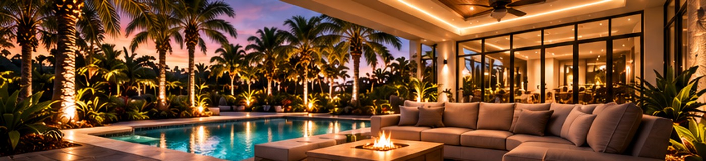 Luxury outdoor living area — illustrative image
